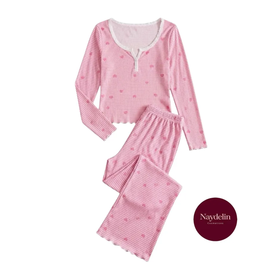 Pijama color rosa talla M
