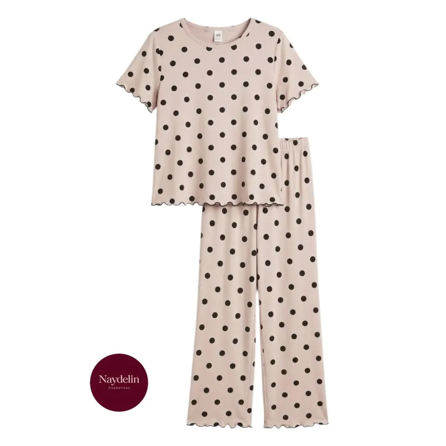 Pijama color salmón bajito talla S